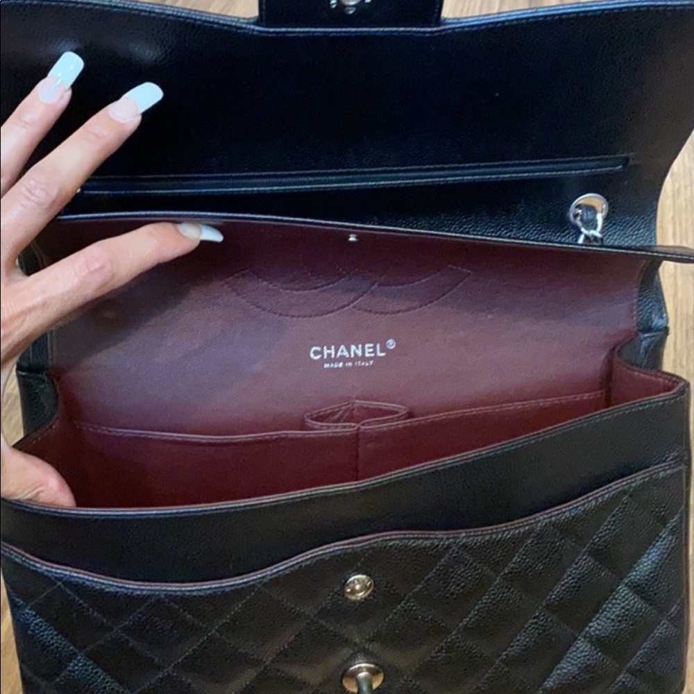 A115- π― % authentic Chanel classic jumbo double-flap - Picture 16 of 17